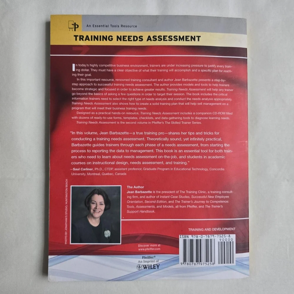 Training Needs Assessment Book by Jean Barbazette